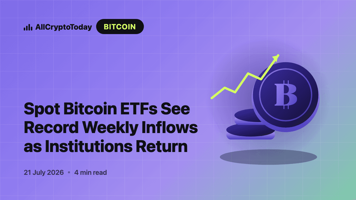 Spot Bitcoin ETFs See Record Weekly Inflows as Institutions Return